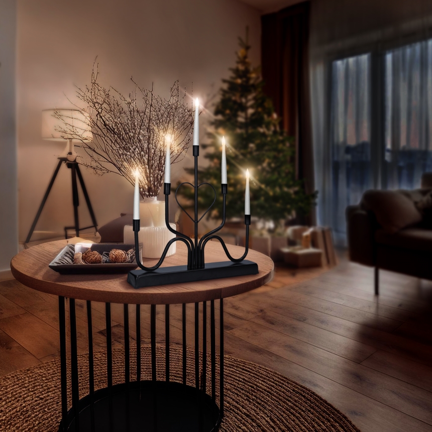 Brilagi - LED božićni svijećnjak LED/2xAA crni