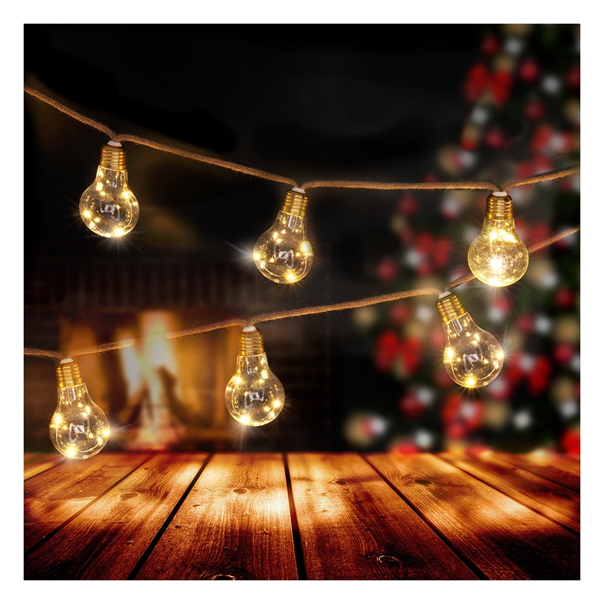 Brilagi - LED dekorativni lanac 10xLED/3xAA 1,8m toplo bijela