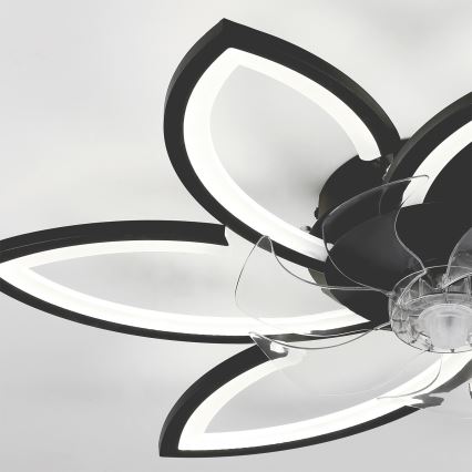 Brilagi - LED stropna svjetiljka s ventilatorom, prigušivač svjetla LED/50W/230V 3000-6500K crna + daljinski upravljač