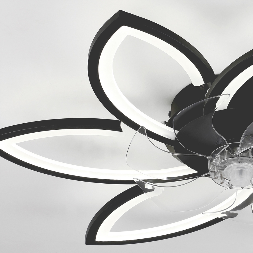 Brilagi - LED stropna svjetiljka s ventilatorom, prigušivač svjetla LED/50W/230V 3000-6500K crna + daljinski upravljač