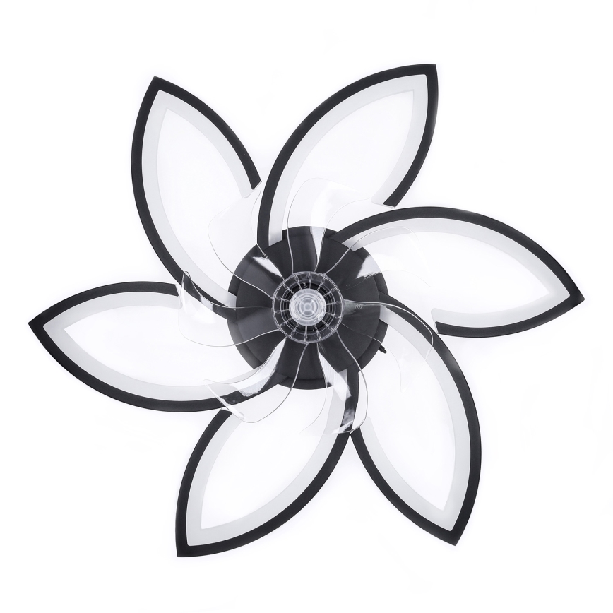Brilagi - LED stropna svjetiljka s ventilatorom, prigušivač svjetla LED/50W/230V 3000-6500K crna + daljinski upravljač