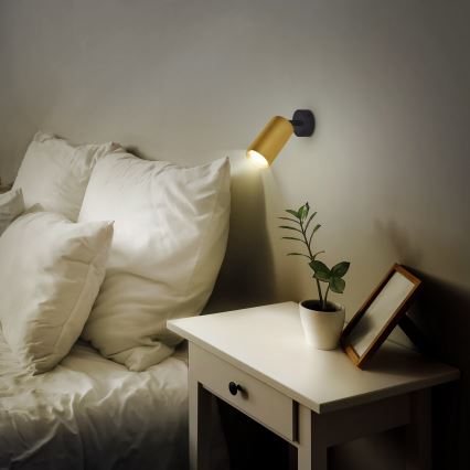 Brilagi - LED RGBW prigušivo spot svjetlo SELE GOLDEN 1xGU10/4,8W/230V 3000K crno/zlatno + daljinski upravljač