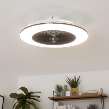 Brilagi - LED Dimabilna svjetiljka s ventilatorom AURA LED/38W/230V 3000-6000K crna + daljinski upravljač