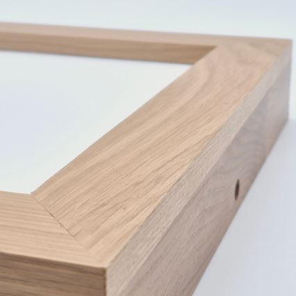 Brilagi - LED stropna svjetiljka za kupaonicu s prigušivanjem WOODY FRAME LED/24W/230V hrast 30x30 cm 3000-6000K IP44 + daljinski upravljač