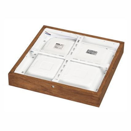Brilagi - LED stropna svjetiljka za kupaonicu s prigušivanjem WOODY FRAME LED/24W/230V hrast trešnja 30x30 cm 3000-6000K IP44 + daljinski upravljač