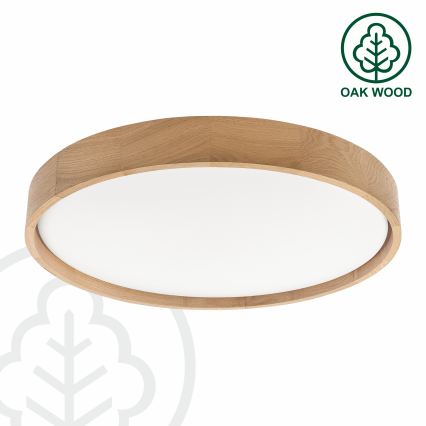 Brilagi - LED zatamnjujuće stropno svjetlo MANAROLA SMART LED/36W/230V 3000-6000K Wi-Fi Tuya Beacon promjer 51 cm hrast + daljinski upravljač