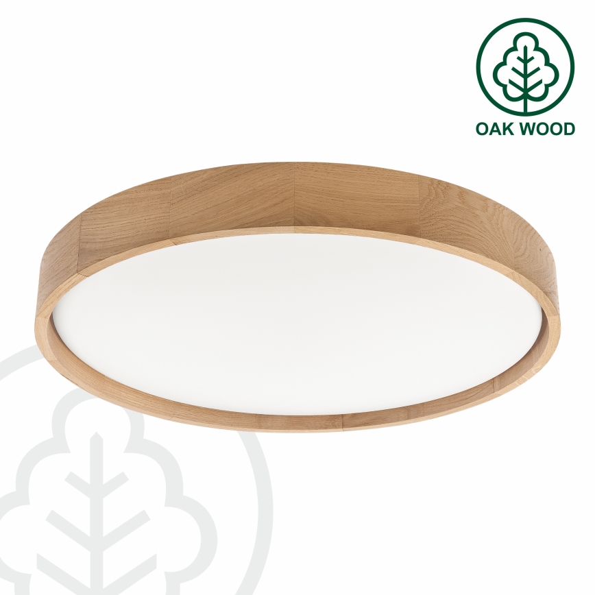 Brilagi - LED zatamnjujuće stropno svjetlo MANAROLA SMART LED/36W/230V 3000-6000K Wi-Fi Tuya Beacon promjer 51 cm hrast + daljinski upravljač