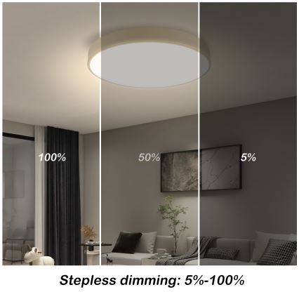 Brilagi - LED dimabilno stropno svjetlo POOL SMART LED/48W/230V 3000-6000K promjer 40 cm Wi-Fi Tuya bež + daljinski upravljač
