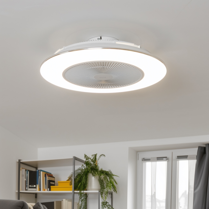 Brilagi - LED dimabilno svjetlo s ventilatorom AURA LED/38W/230V 3000-6000K bijela + daljinski upravljač