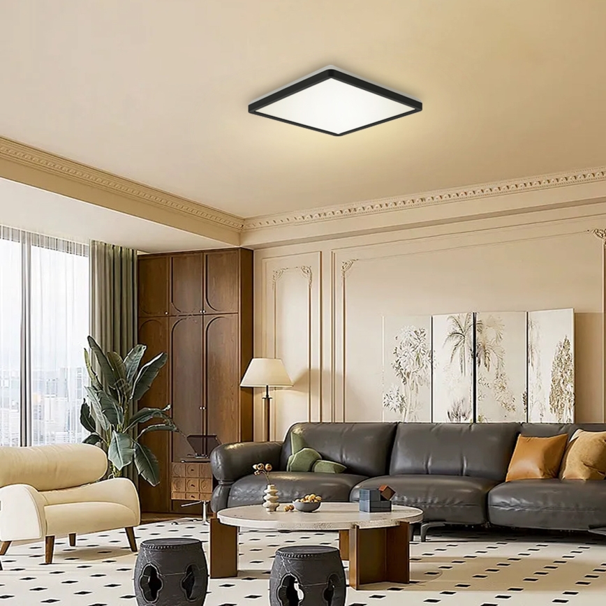 Brilagi - LED svjetiljka s prigušivanjem, senzorom pokreta i sumraka ULTRA TANAK LED/18W/230V 30x30 cm + daljinski upravljač