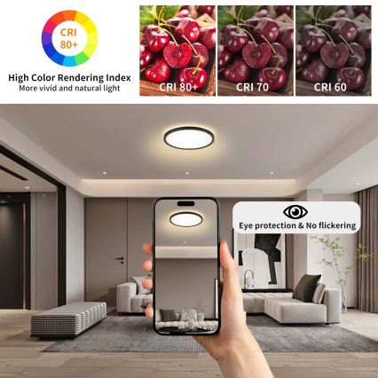 Brilagi - LED svjetiljka s prigušivanjem, senzorom pokreta i sumraka ULTRA TANAK LED/18W/230V promjer 30 cm + daljinski upravljač