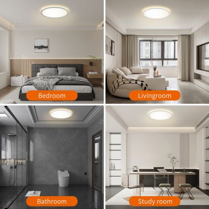 Brilagi - LED stropna svjetiljka s prigušivanjem ULTRA SLIM LED/18W/230V 2700-6500K promjer 30 cm bijela + daljinski upravljač