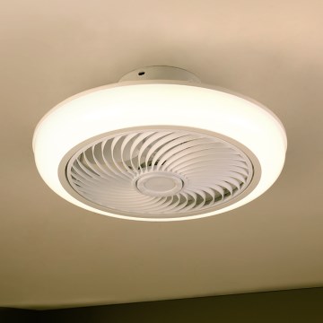 Brilagi - LED Dimmabilna stropna svjetiljka s ventilatorom LED/30W/230V 3000-6500K bijela + daljinski upravljač