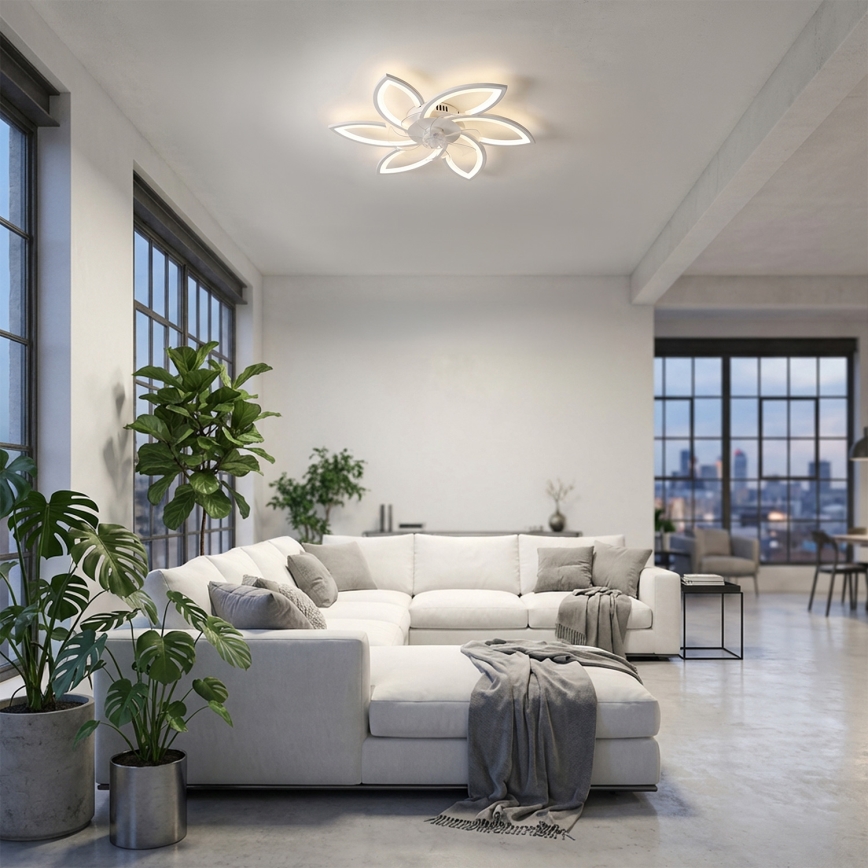 Brilagi - LED stropna svjetiljka s ventilatorom, prigušivač svjetla LED/50W/230V 3000-6500K bijela + daljinski upravljač