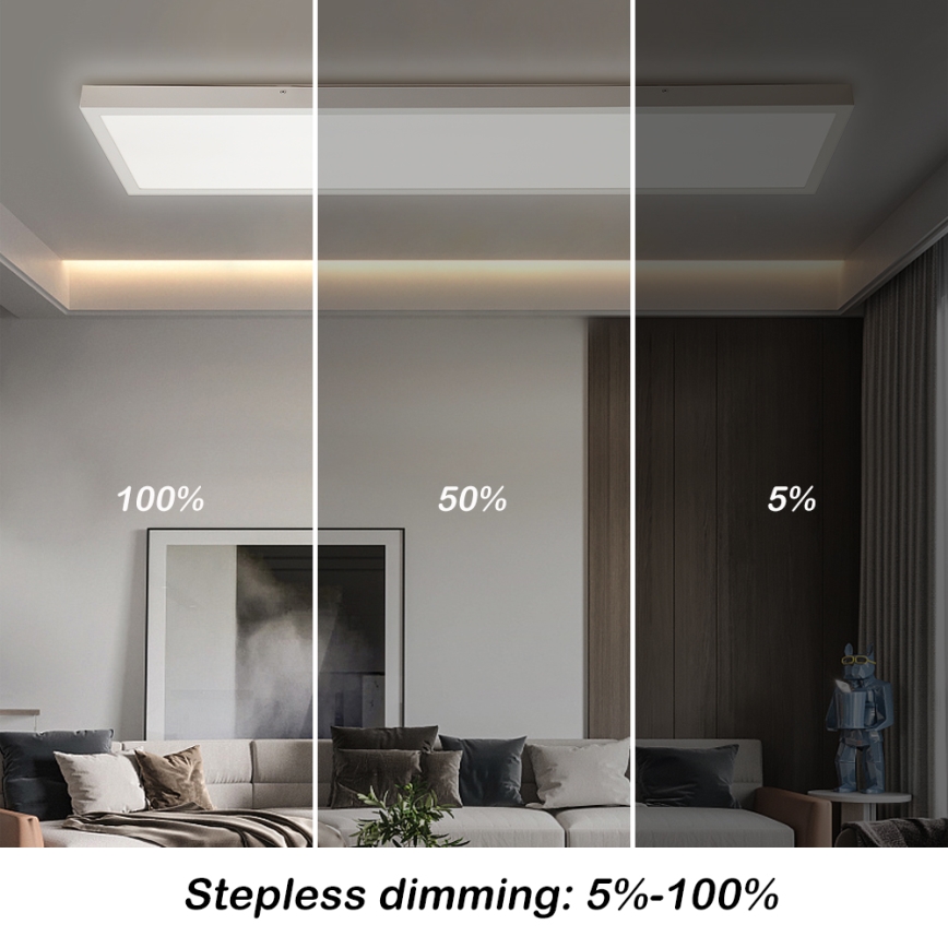 Brilagi - LED Dimmable stropna lampa FRAME SMART LED/50W/230V 30x120 cm 3000-6000K IP44 bijela + daljinski upravljač