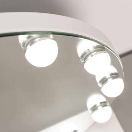 Brilagi - LED prenosivo ogledalo za šminku s prigušivanjem HOLLYWOOD LED/12W/230V 3000/4000/6500K