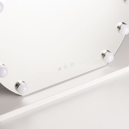 Brilagi - LED prenosivo ogledalo za šminku s prigušivanjem HOLLYWOOD LED/12W/230V 3000/4000/6500K