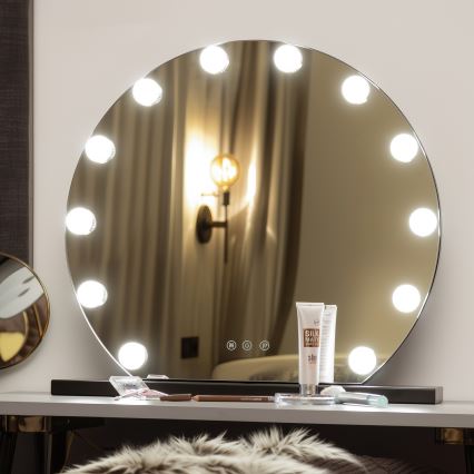 Brilagi - LED prenosivo ogledalo za šminku s prigušivanjem HOLLYWOOD LED/12W/230V 3000/4000/6500K
