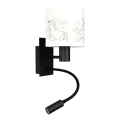 Brilagi - LED Dječja fleksibilna zidna lampa BOBO 1xE27/25W/230V + LED/3W crna/bijela/s motivom jednoroga