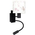 Brilagi - LED dječja fleksibilna zidna lampa BOBO 1xE27/25W/230V + LED/3W crna/krem/zečići
