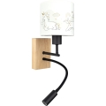 Brilagi - LED Dječja fleksibilna zidna lampa BOBO WOOD 1xE27/25W/230V + LED/3W hrast/crna/bijela/jednorogi