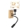 Brilagi - LED dječja fleksibilna zidna svjetiljka BOBO WOOD 1xE27/25W/230V + LED/3W hrast/crna/bijela/medvjedići