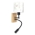 Brilagi - LED dječja fleksibilna zidna svjetiljka BOBO WOOD 1xE27/25W/230V + LED/3W hrast/crna/bijela/zečići