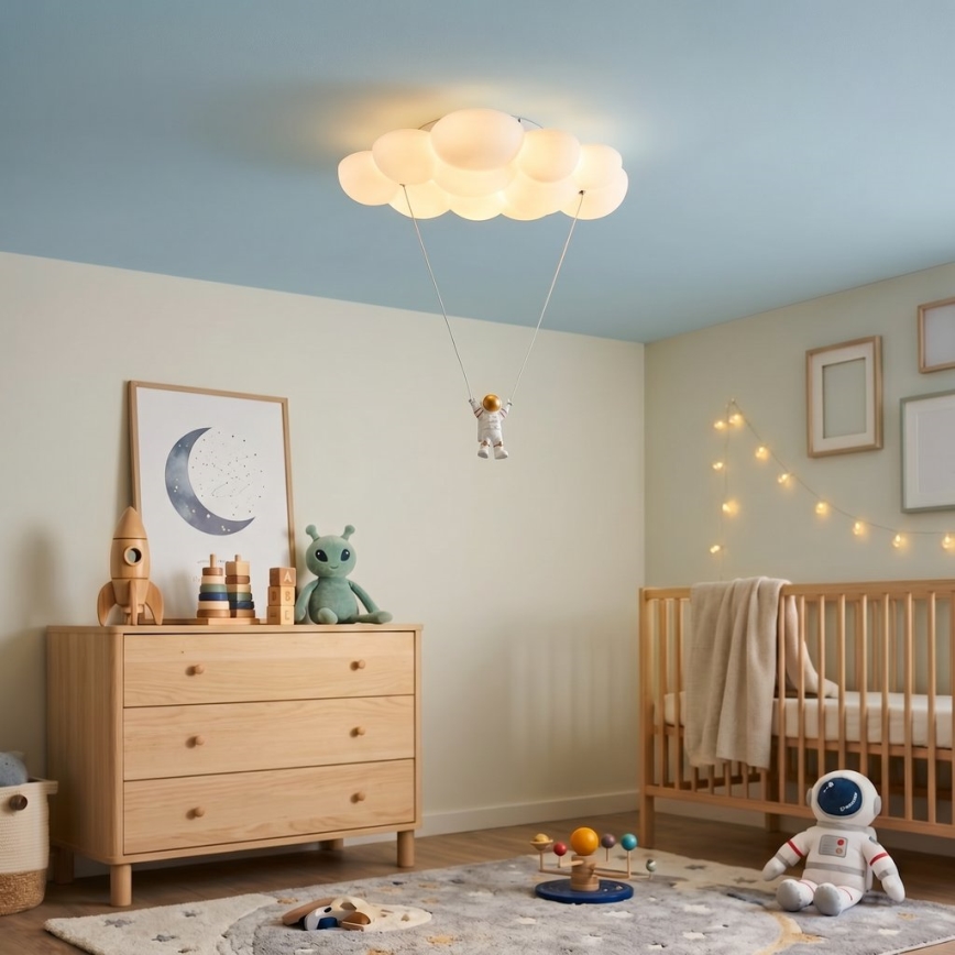 Brilagi - LED Dječja stropna svjetiljka ASTRO LED/77W/230V bijela
