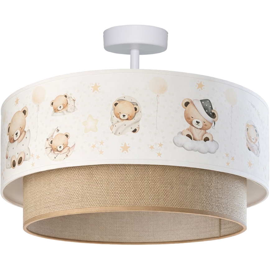 Brilagi - LED dječji nadgradni luster BOBO 1xE27/10W/230V Ø 40 cm bijela/bež/medvjedići