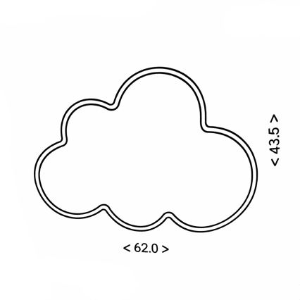 Brilagi - LED dječja stropna svjetiljka CLOUD LED/54W/230V bijela