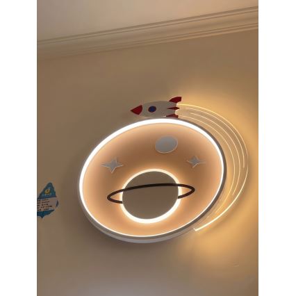 Brilagi -LED Dječja stropna svjetiljka STARSHIP LED/64W/230V 3000/4500K žuta