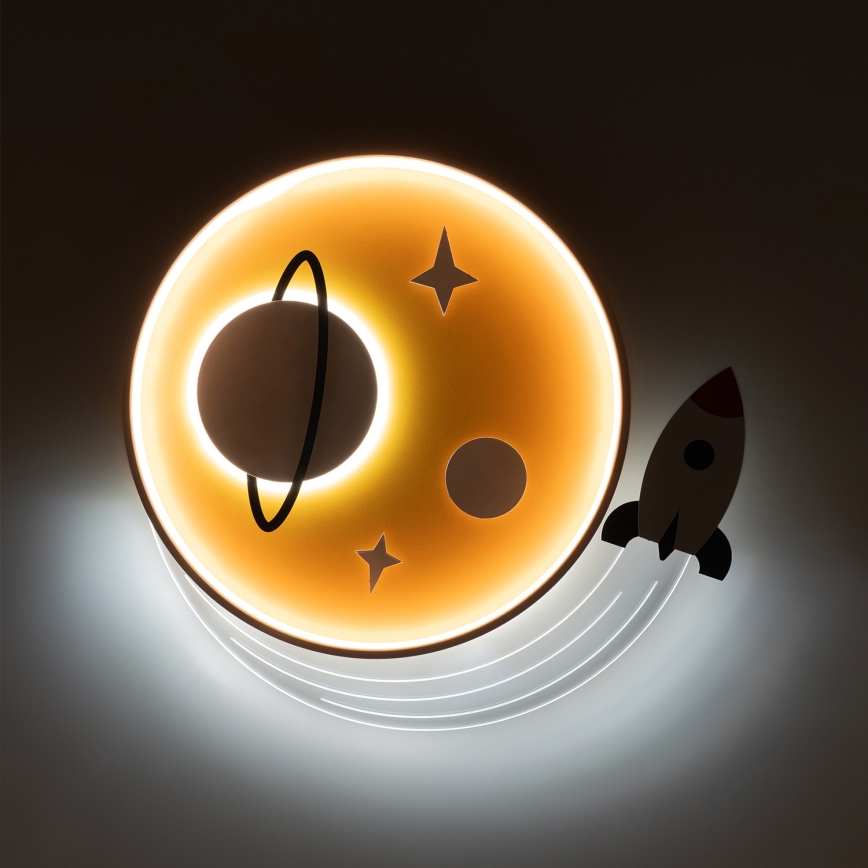 Brilagi -LED Dječja stropna svjetiljka STARSHIP LED/64W/230V 3000/4500K žuta