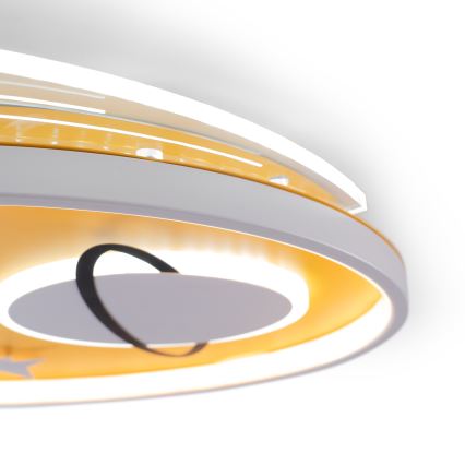 Brilagi -LED Dječja stropna svjetiljka STARSHIP LED/64W/230V 3000/4500K žuta