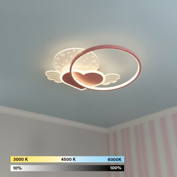 Brilagi - LED dječje stropno svjetlo LOVE LED/48W/230V 3000/4500/6000K ružičasta
