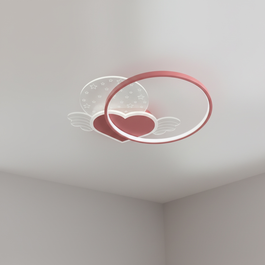 Brilagi - LED dječje stropno svjetlo LOVE LED/48W/230V 3000/4500/6000K ružičasta