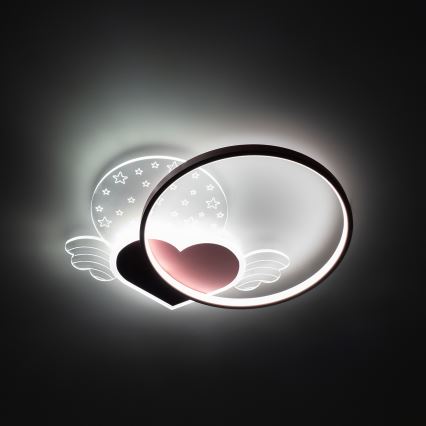 Brilagi - LED dječje stropno svjetlo LOVE LED/48W/230V 3000/4500/6000K ružičasta