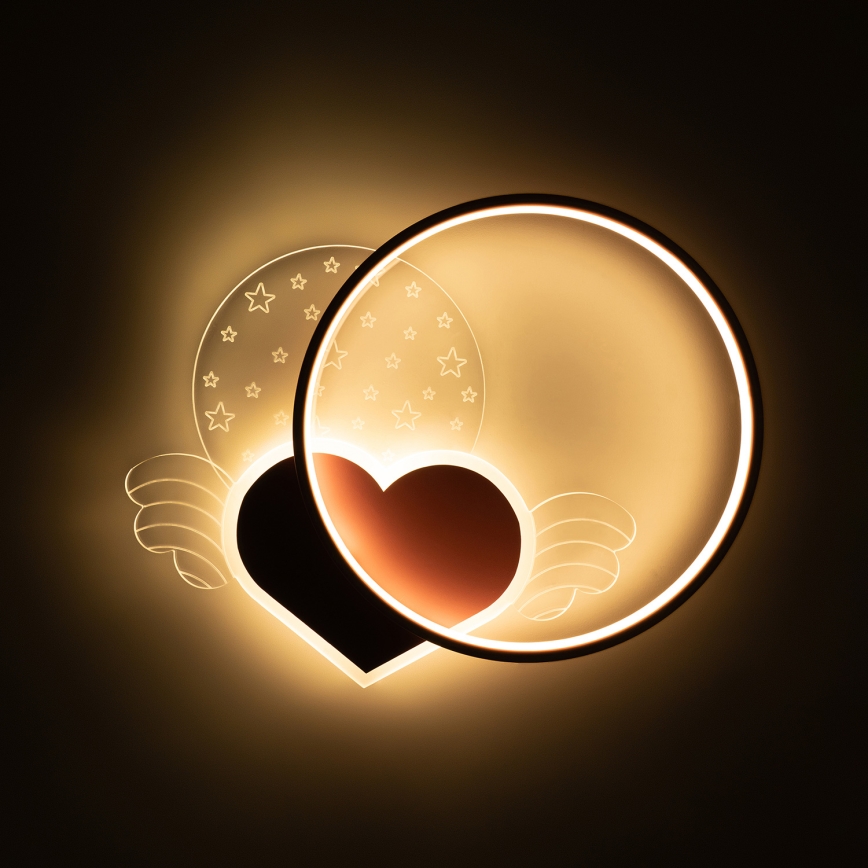 Brilagi - LED dječje stropno svjetlo LOVE LED/48W/230V 3000/4500/6000K ružičasta