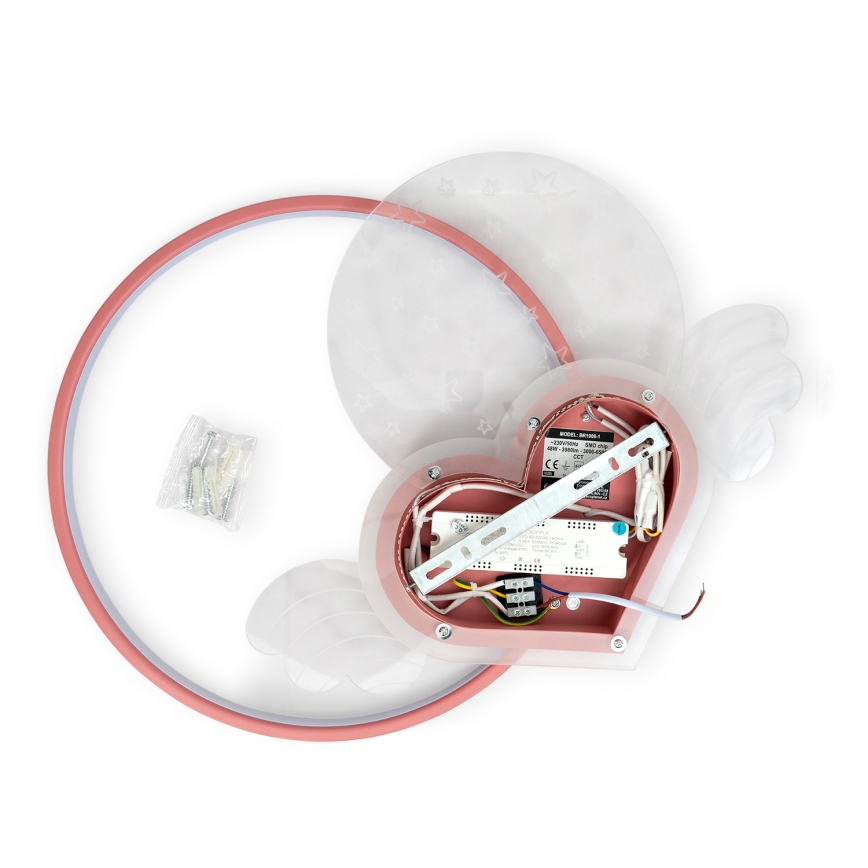 Brilagi - LED dječje stropno svjetlo LOVE LED/48W/230V 3000/4500/6000K ružičasta