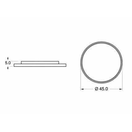 Brilagi - LED dječje stropno svjetlo PIGGY LED/70W/230V 3000/4500/6000K, promjer 45 cm