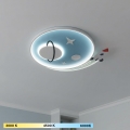 Brilagi -LED Dječje stropno svjetlo STARSHIP LED/64W/230V 3000/4500K plavo