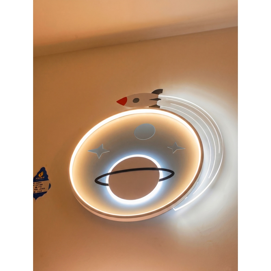 Brilagi -LED Dječje stropno svjetlo STARSHIP LED/64W/230V 3000/4500K plavo