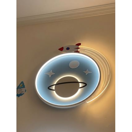 Brilagi -LED Dječje stropno svjetlo STARSHIP LED/64W/230V 3000/4500K plavo