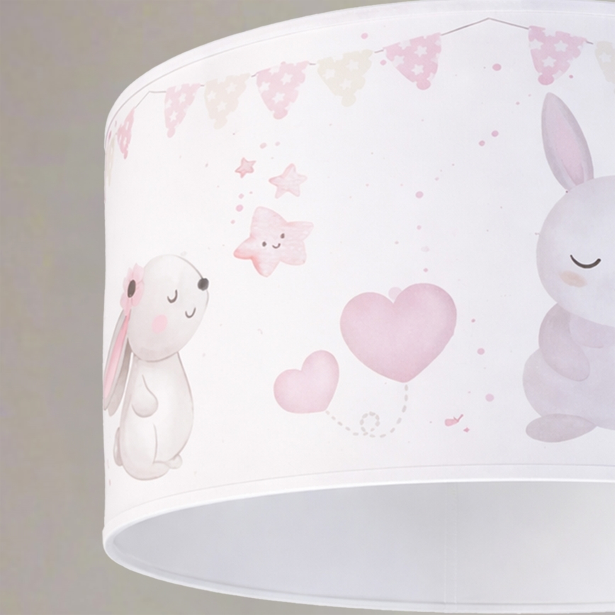 Brilagi - LED dječji luster na sajli BOBO 1xE27/10W/230V pr. 35 cm bijela/životinjice