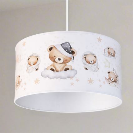 Brilagi - LED dječji luster na sajli BOBO 1xE27/10W/230V Ø 35 cm bijela/medvjedići