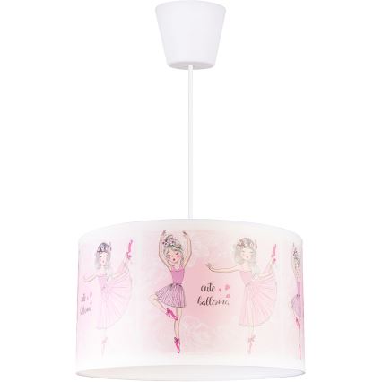 Brilagi - LED dječji luster na sajli BOBO 1xE27/10W/230V Ø 35 cm ružičasta/baletne papuče