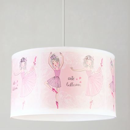 Brilagi - LED dječji luster na sajli BOBO 1xE27/10W/230V Ø 35 cm ružičasta/baletne papuče