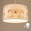 Brilagi - LED dječji luster na sajli BOBO 1xE27/10W/230V Ø 35 cm ružičasta/vile