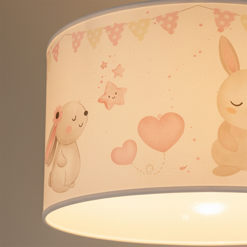 Brilagi - LED dječji luster na sajli BOBO 1xE27/60W/230V pr. 35 cm bijela/životinjice