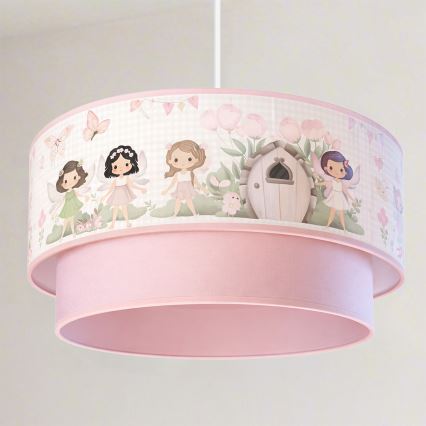 Brilagi - LED dječji luster na sajli BOBO 1xE27/60W/230V pr. 40 cm ružičasta/vile