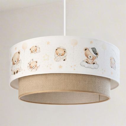 Brilagi - LED dječji luster na sajli BOBO 1xE27/60W/230V prom. 40 cm bijela/bež/medvjedići